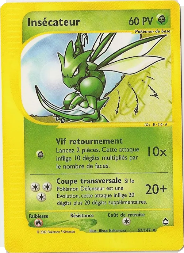 Carte Pokémon Insécateur de l'extension Aquapolis