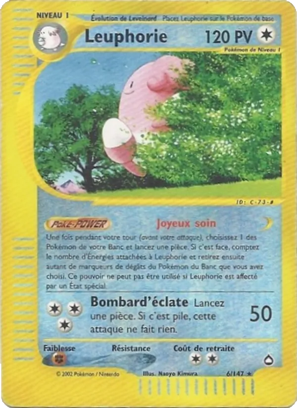 Carte Pokémon Leuphorie de l'extension Aquapolis