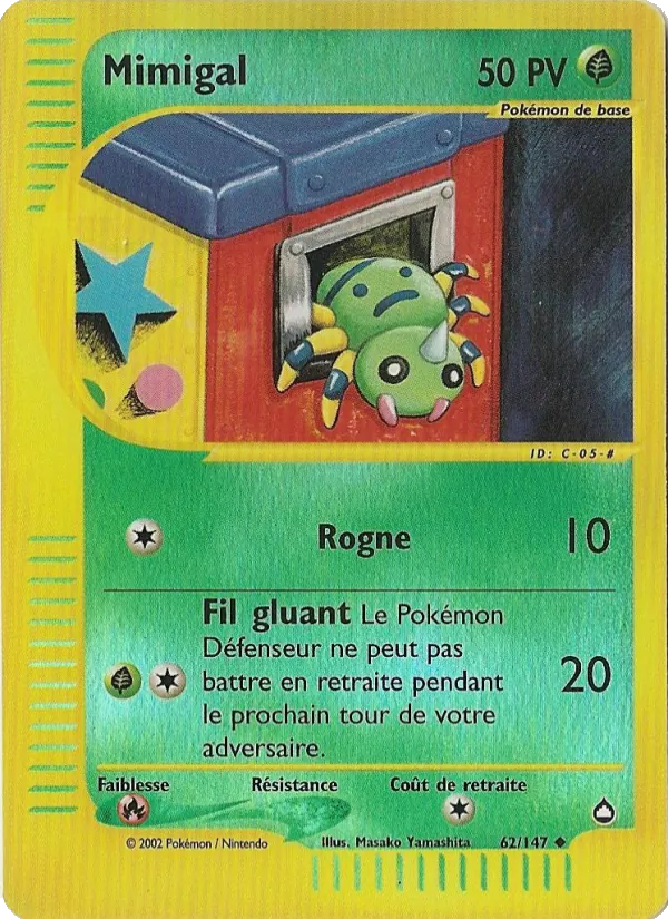 Carte Pokémon Mimigal de l'extension Aquapolis