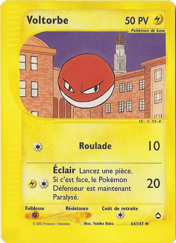 Carte Pokémon Voltorbe de l'extension Aquapolis