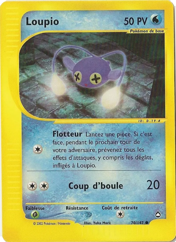 Carte Pokémon Loupio de l'extension Aquapolis