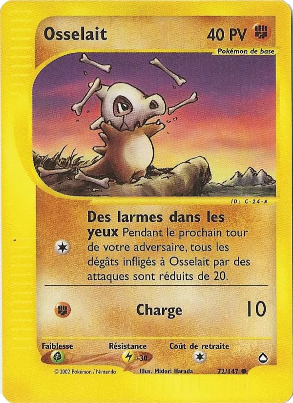 Carte Pokémon Osselait de l'extension Aquapolis