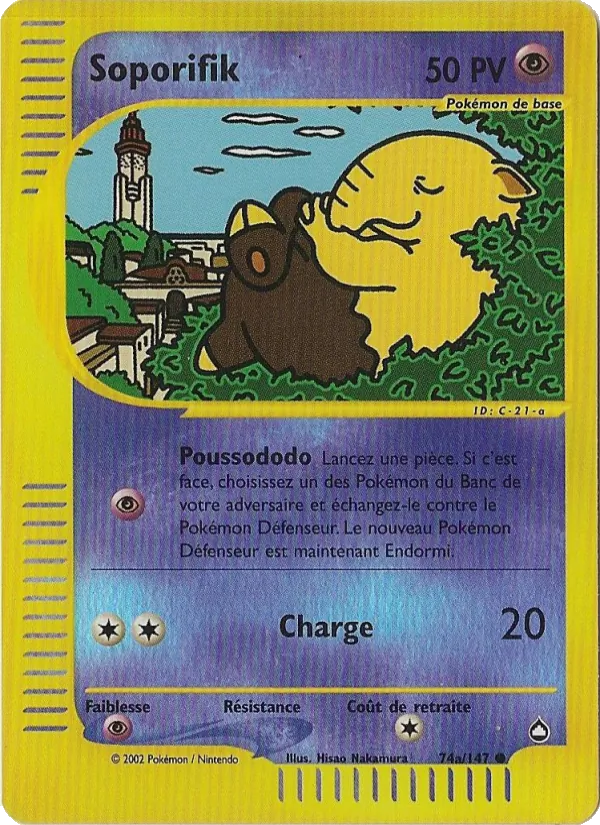 Carte Pokémon Soporifik de l'extension Aquapolis