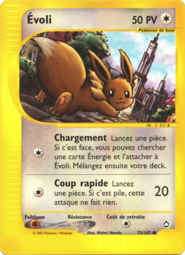 Carte Pokémon Évoli de l'extension Aquapolis