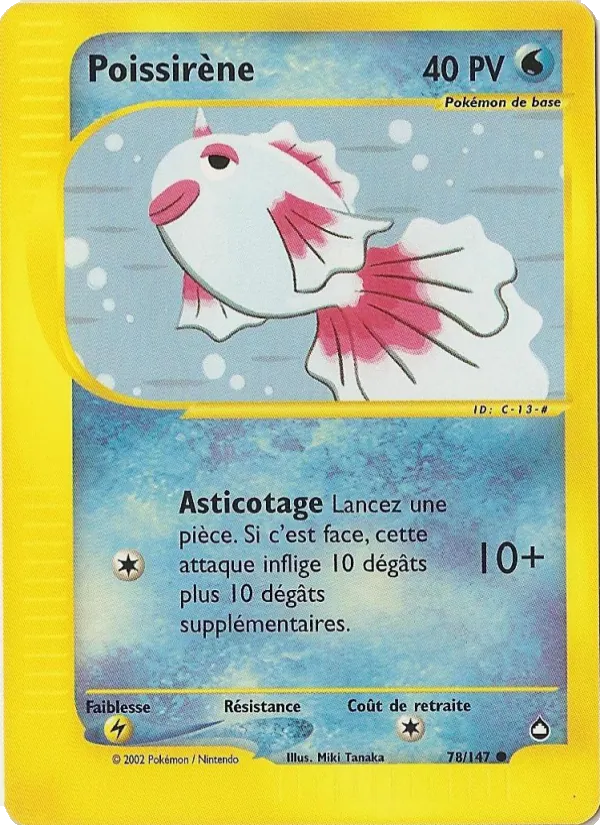 Carte Pokémon Poissirène de l'extension Aquapolis