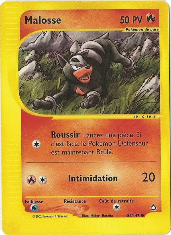 Carte Pokémon Malosse de l'extension Aquapolis