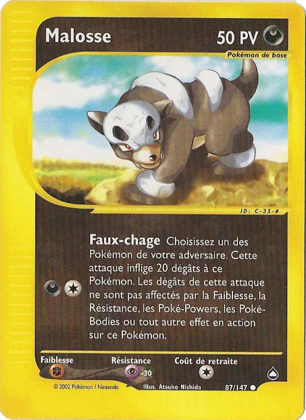 Carte Pokémon Malosse de l'extension Aquapolis