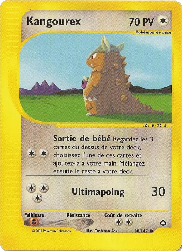 Carte Pokémon Kangourex de l'extension Aquapolis