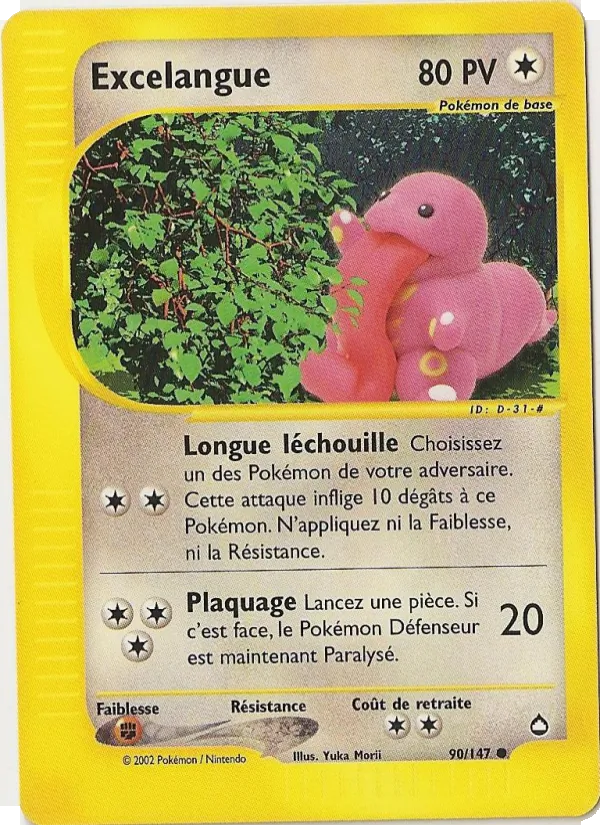 Carte Pokémon Excelangue de l'extension Aquapolis
