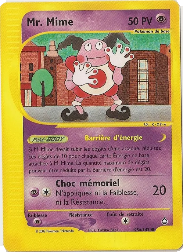 Carte Pokémon M.Mime de l'extension Aquapolis