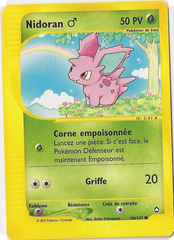 Carte Pokémon Nidoran ♂ de l'extension Aquapolis