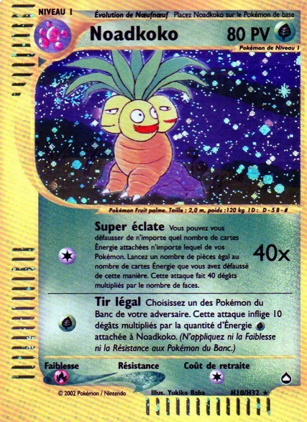 Carte Pokémon Noadkoko de l'extension Aquapolis