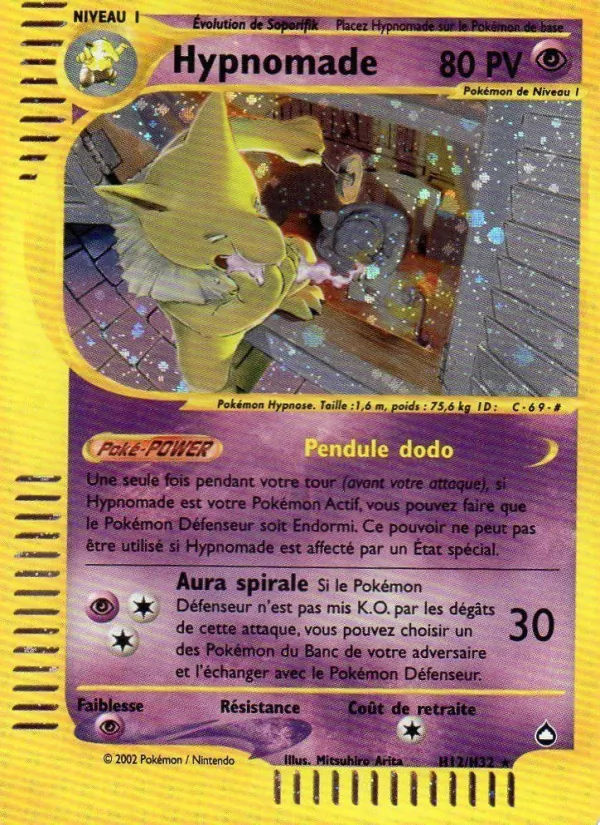 Carte Pokémon Hypnomade de l'extension Aquapolis