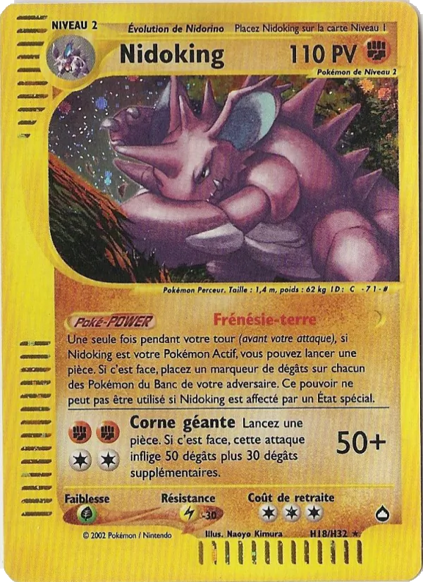 Carte Pokémon Nidoking de l'extension Aquapolis