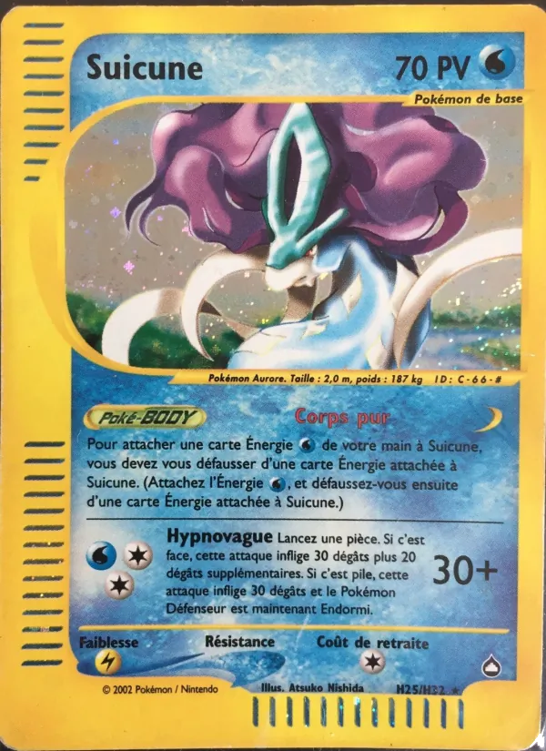 Carte Pokémon Suicune de l'extension Aquapolis