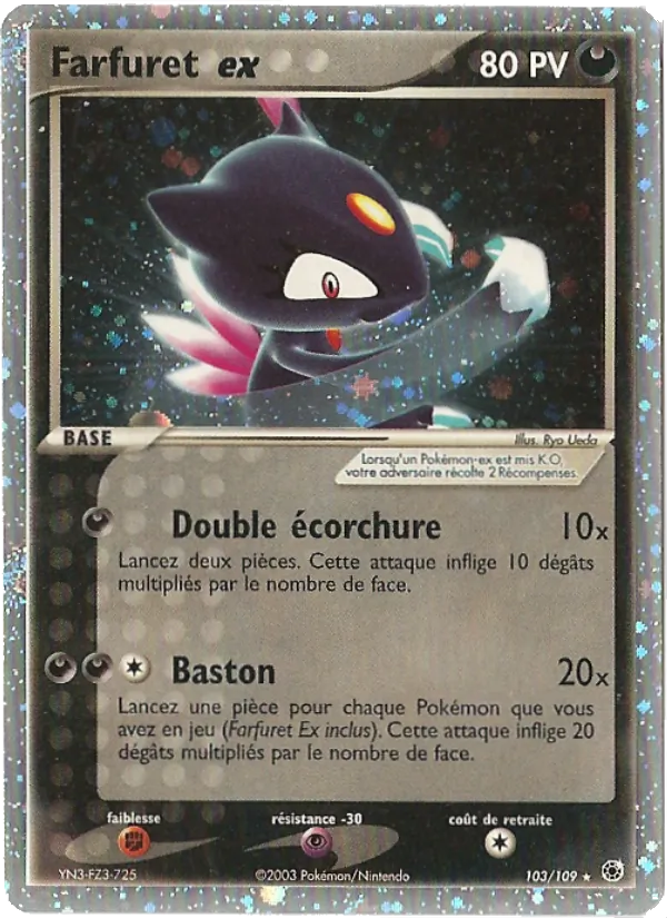 Carte Pokémon Farfuret ex de l'extension EX Rubis & Saphir