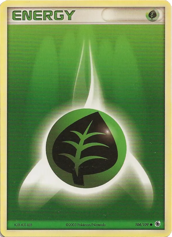 Carte Pokémon Énergie Plante de l'extension EX Rubis & Saphir