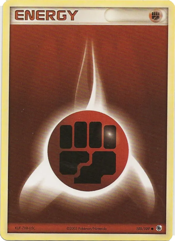 Carte Pokémon Énergie Combat de l'extension EX Rubis & Saphir