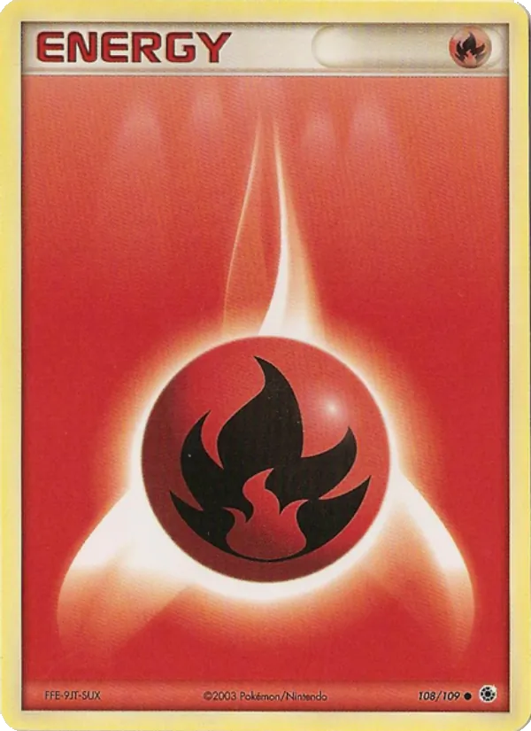 Carte Pokémon Énergie Feu de l'extension EX Rubis & Saphir
