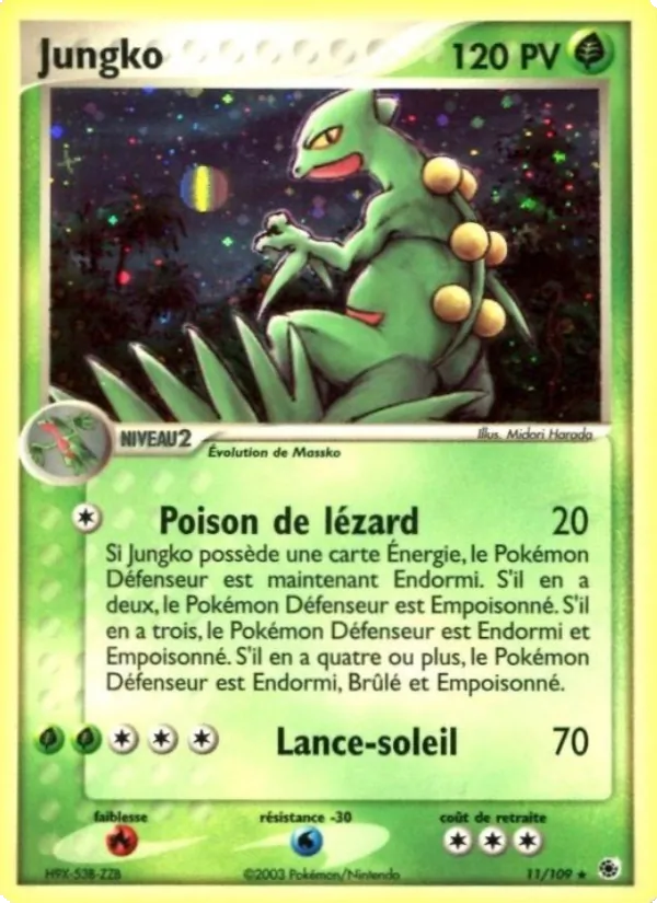 Carte Pokémon Jungko de l'extension EX Rubis & Saphir