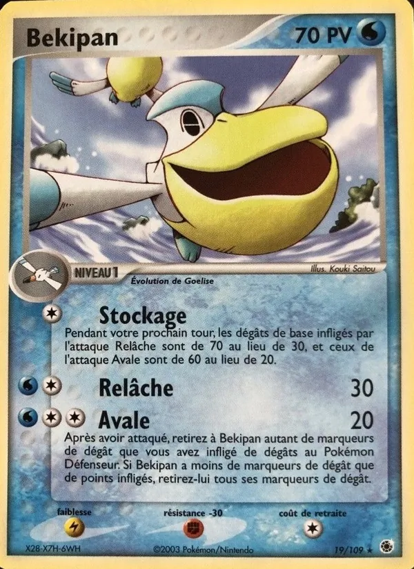 Carte Pokémon Bekipan de l'extension EX Rubis & Saphir