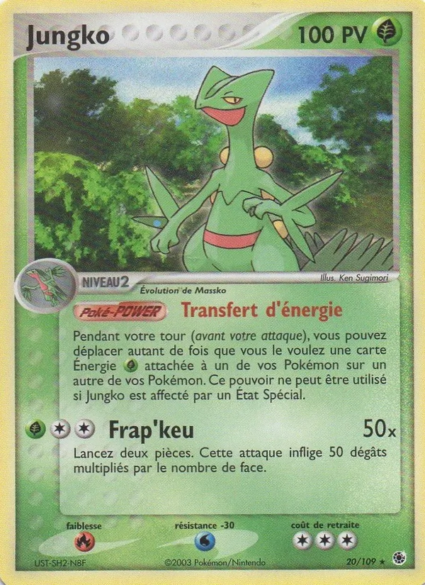 Carte Pokémon Jungko de l'extension EX Rubis & Saphir