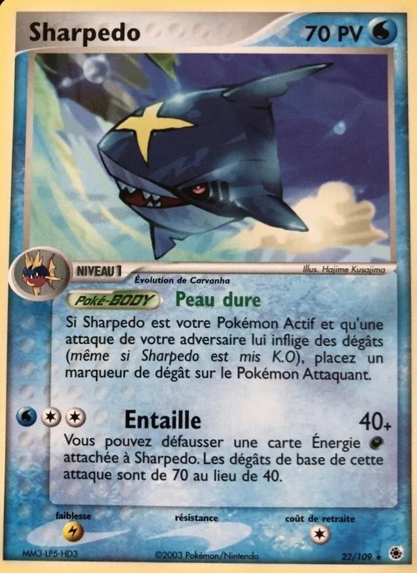Carte Pokémon Sharpedo de l'extension EX Rubis & Saphir