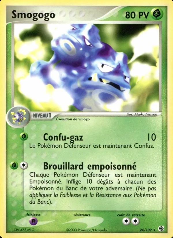 Carte Pokémon Smogogo de l'extension EX Rubis & Saphir
