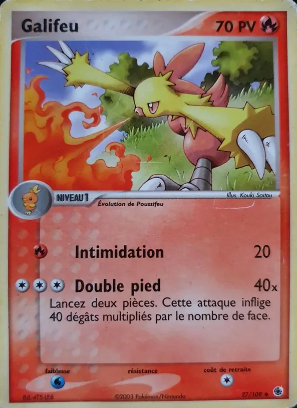 Carte Pokémon Galifeu de l'extension EX Rubis & Saphir