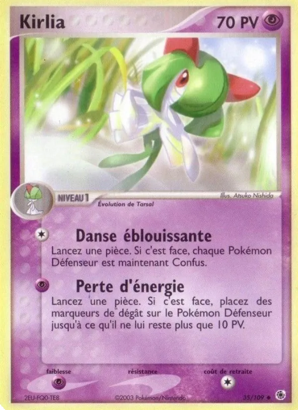 Carte Pokémon Kirlia de l'extension EX Rubis & Saphir