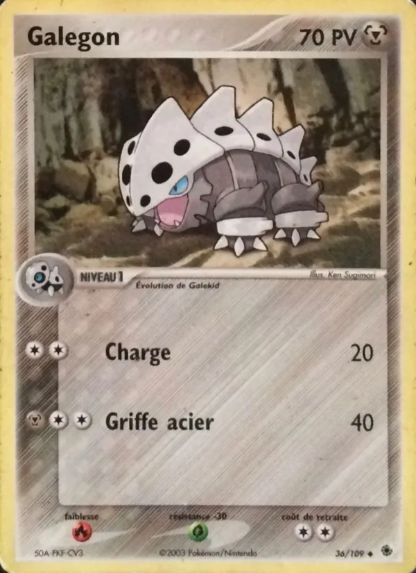 Carte Pokémon Galegon de l'extension EX Rubis & Saphir