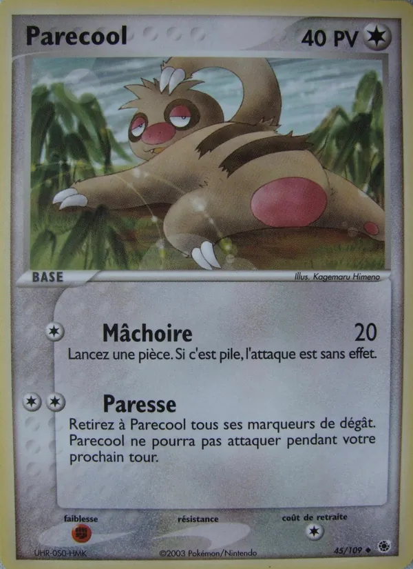 Carte Pokémon Parecool de l'extension EX Rubis & Saphir