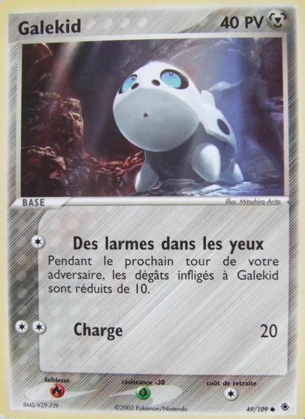 Carte Pokémon Galekid de l'extension EX Rubis & Saphir