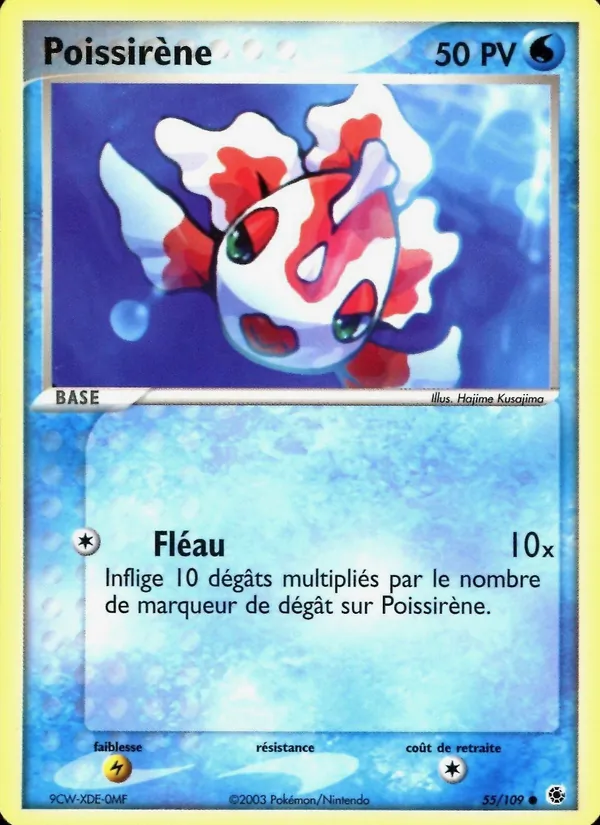 Carte Pokémon Poissirène de l'extension EX Rubis & Saphir