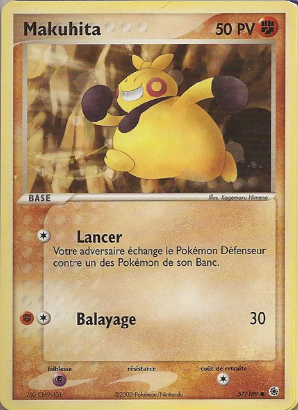 Carte Pokémon Makuhita de l'extension EX Rubis & Saphir