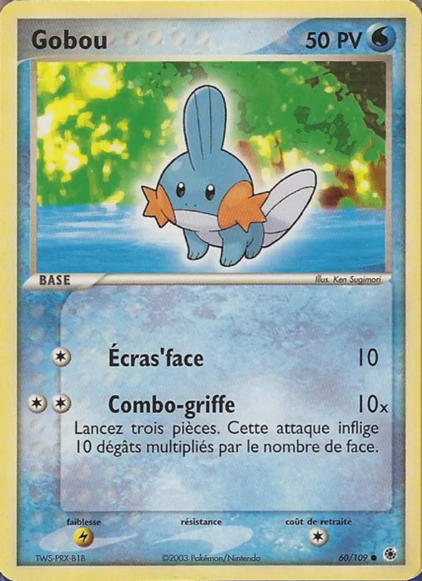 Carte Pokémon Gobou de l'extension EX Rubis & Saphir