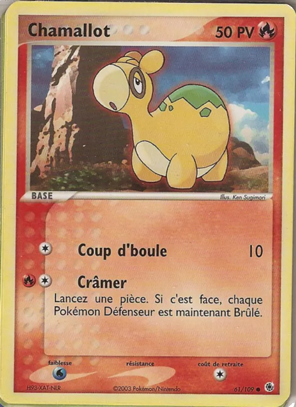 Carte Pokémon Chamallot de l'extension EX Rubis & Saphir