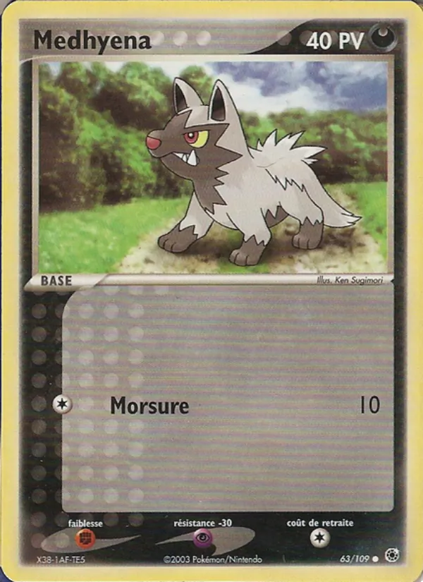 Carte Pokémon Medhyena de l'extension EX Rubis & Saphir
