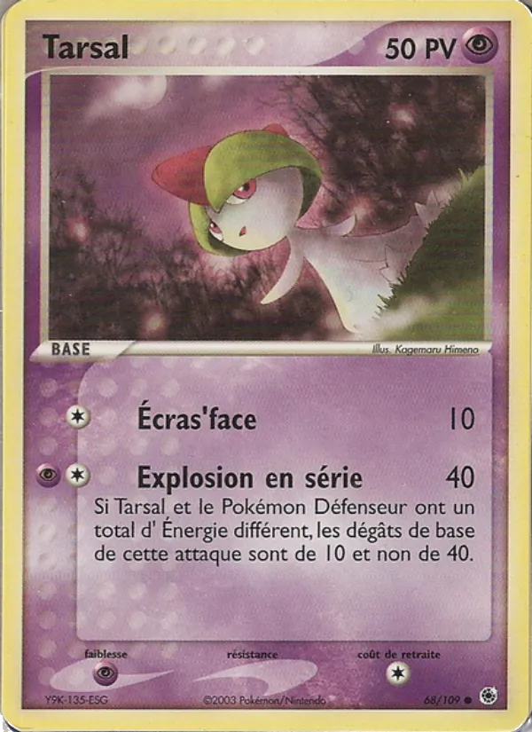 Carte Pokémon Tarsal de l'extension EX Rubis & Saphir