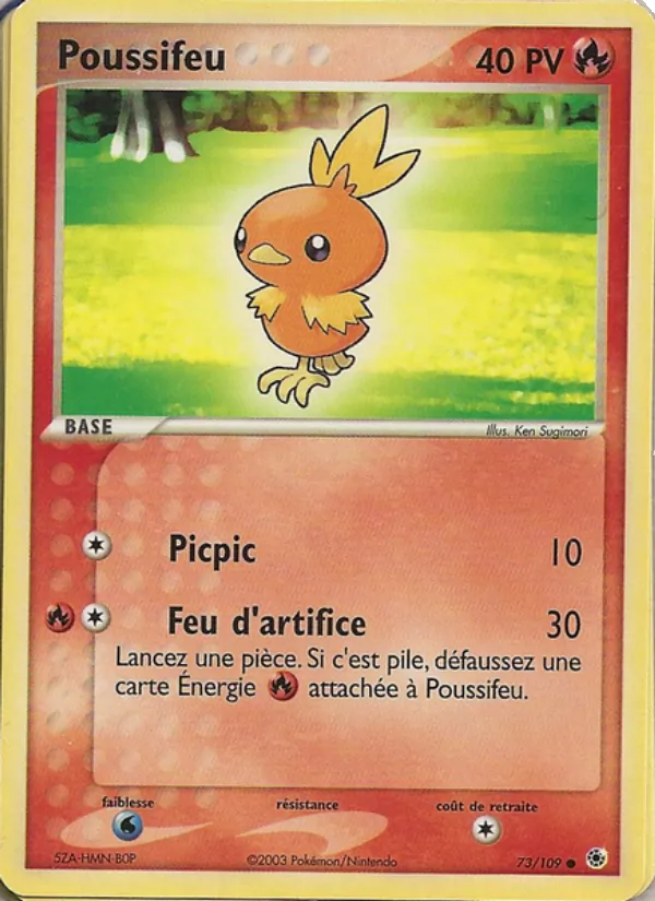 Carte Pokémon Poussifeu de l'extension EX Rubis & Saphir
