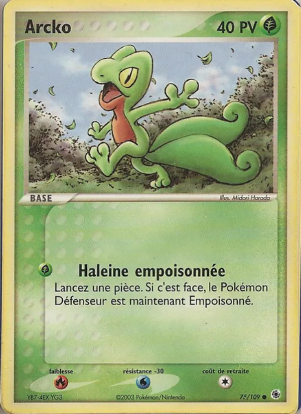 Carte Pokémon Arcko de l'extension EX Rubis & Saphir