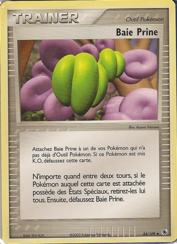 Carte Pokémon Baie Prine de l'extension EX Rubis & Saphir