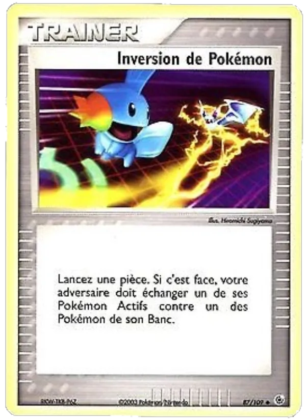 Carte Pokémon Inversion de Pokémon de l'extension EX Rubis & Saphir