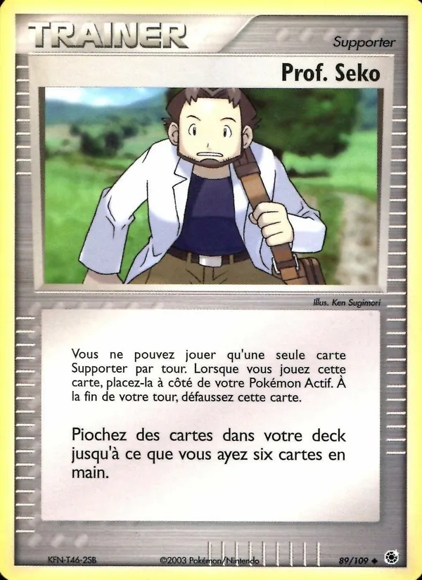 Carte Pokémon Prof. Seko de l'extension EX Rubis & Saphir