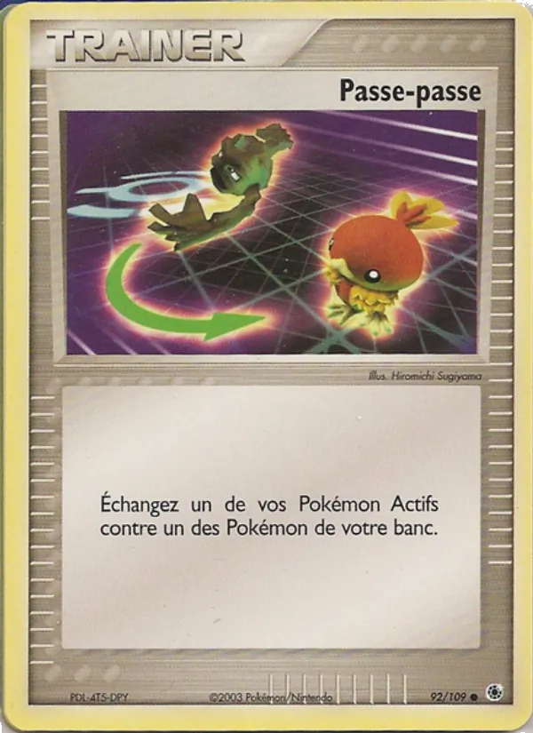 Carte Pokémon Passe-passe de l'extension EX Rubis & Saphir