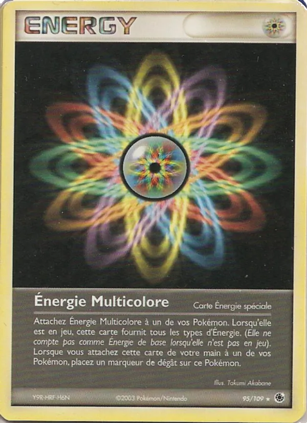 Carte Pokémon Énergie Multicolore de l'extension EX Rubis & Saphir