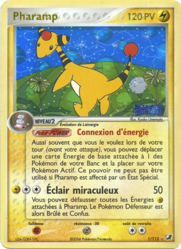 Carte Pokémon Pharamp de l'extension EX Forces Cachées