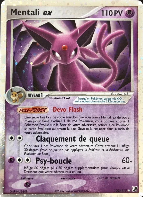Carte Pokémon Mentali ex de l'extension EX Forces Cachées