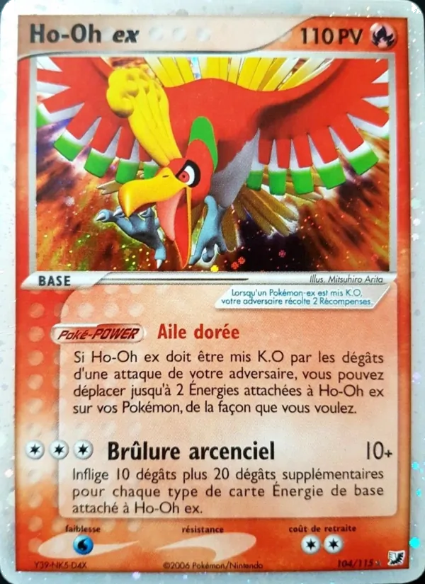 Carte Pokémon Ho-Oh ex de l'extension EX Forces Cachées