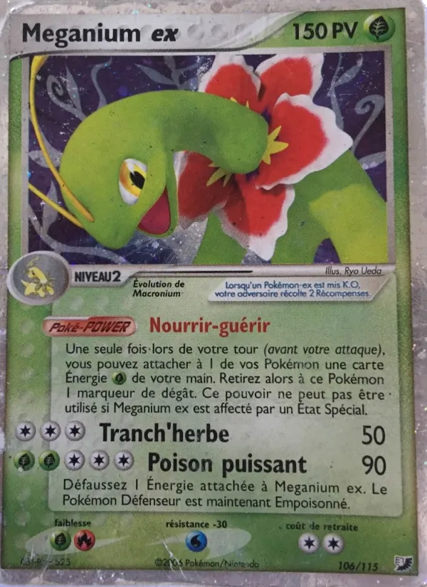 Carte Pokémon Meganium ex de l'extension EX Forces Cachées